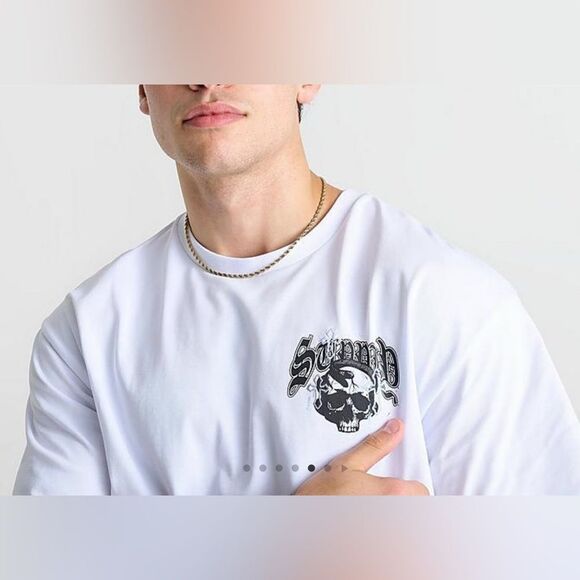 NWT Supply & Demand Men’s White Short Sleeve Tee Shirt Skull & Snakes - Size M - Picture 5 of 10